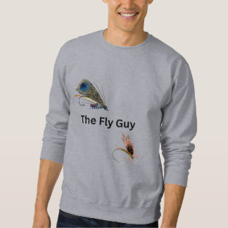Sweatshirt Le type de vol. Pêche à la mouche, Pêcheurs, Gris