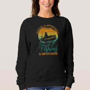 Sweatshirt L'École Est Importante, Mais La Pêche Est Importan