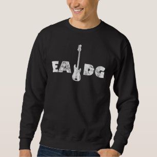 Sweatshirt Lecteur de musique cool Electric Bass Eadg Guitar