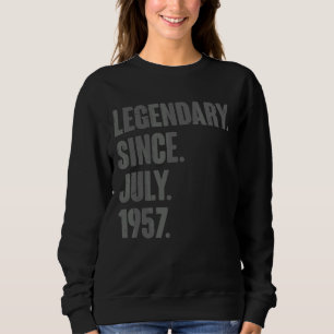Sweatshirt Légendaire depuis juillet 1957 65 ans 65e annivers