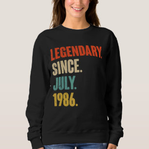 Sweatshirt Légendaire depuis juillet 1986 36 ans 36e annivers