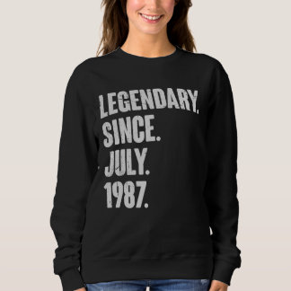 Sweatshirt Légendaire depuis juillet 1987 35 ans 35e annivers