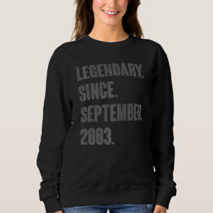 Sweatshirt Légendaire Depuis Septembre 2003 19 Ans 19ème Bi