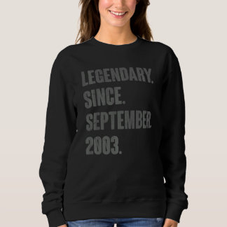 Sweatshirt Légendaire Depuis Septembre 2003 19 Ans 19ème Bi