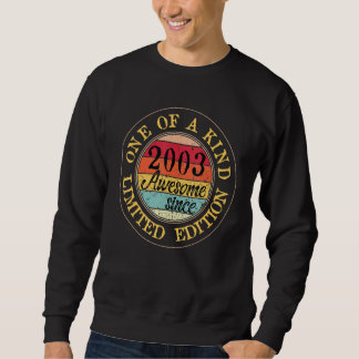 Sweatshirt Légende de 19 ans depuis 2003 19e anniversaire vin