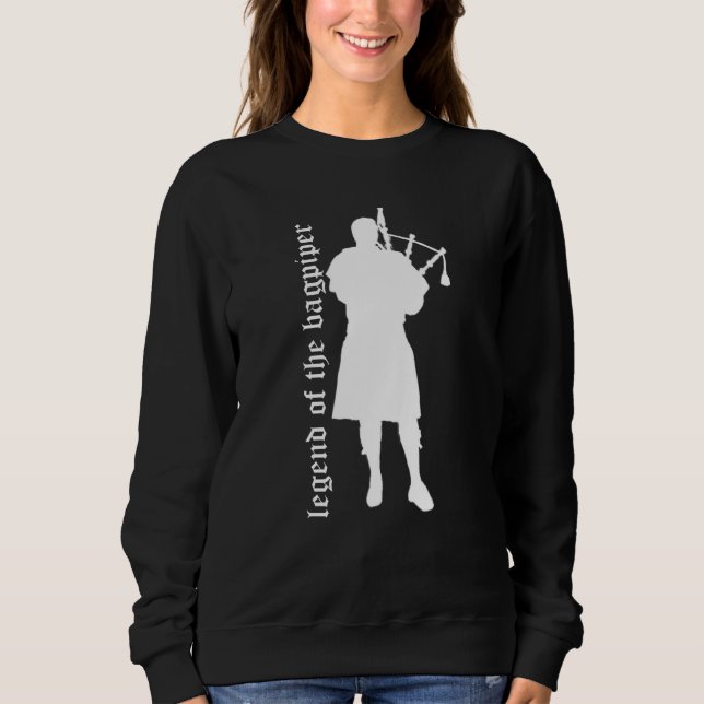 Sweatshirt Légende De L'Évolution Du Bagpiper (Devant)
