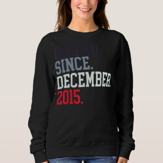 Sweatshirt Légende Depuis Décembre 2015 Pour Hommes Femmes Dé