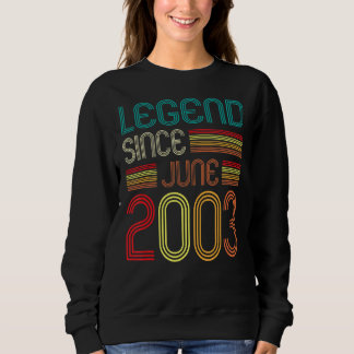 Sweatshirt Légende depuis juin 2003 19e anniversaire 19 ans