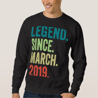 Sweatshirt Légende depuis mars 2019 Garçon fille 4 ans 4e B