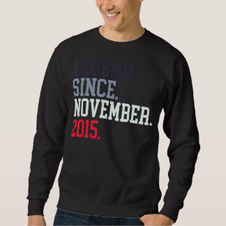 Sweatshirt Légende Depuis Novembre 2015 Pour Hommes Femmes No
