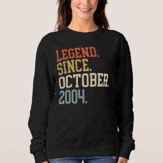Sweatshirt Légende Depuis Octobre 2004 Pour Hommes Femmes Oct