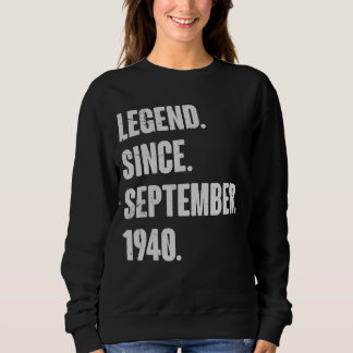 Sweatshirt Légende depuis septembre 1940 82 Ans 82e Birt