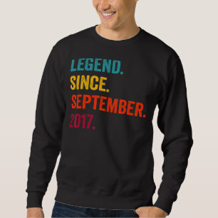 Sweatshirt Légende depuis septembre 2017 5e anniversaire 5 an