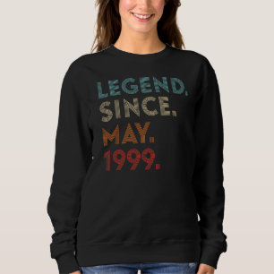 Sweatshirt Légende des couleurs rétros depuis mai 1999 Annive