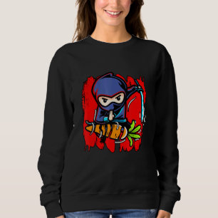 Sweatshirt Légumes végétariens Ninja Fruit Vegan No Meat Pla