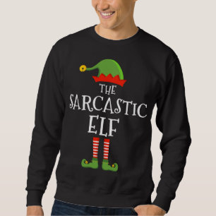 Sweatshirt L'elfe sarcastique drôle de Noël en famille de jum