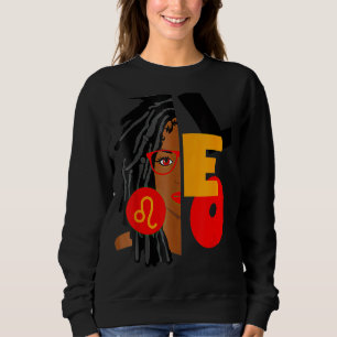 Sweatshirt Leo Girl Afro Locs Girl Zodiac Signes Anniversaire