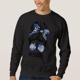 Sweatshirt Leo Girl Leo Zodiac Signes Messy Bun Astrologie Bi