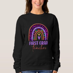 Sweatshirt Leopard Arc-en-ciel 1ère année Premier enseignant