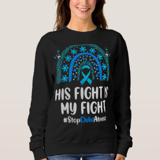 Sweatshirt Leopard Arc-En-Ciel Sa Lutte Est Ma Lutte Contre L
