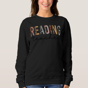 Sweatshirt Leopard Cheetah Print Lecture Professeur Retour À 