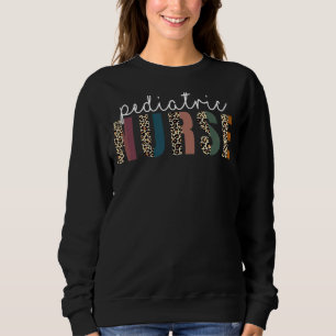 Sweatshirt Leopard Infirmière pédiatrique Soins infirmiers Ét