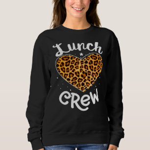 Sweatshirt Leopard Lunch Crew Group Matching School Cafeteria