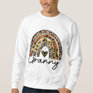 Sweatshirt Leopard Rainbow Granny Blessé Granny Fall Thanksg