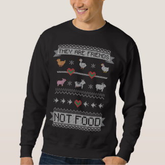 Sweatshirt Les animaux sont des amis, PAS nourriture - laide