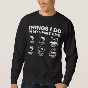 Sweatshirt Les Choses Que Je Fais Dans Mon Temps Libre Pêche