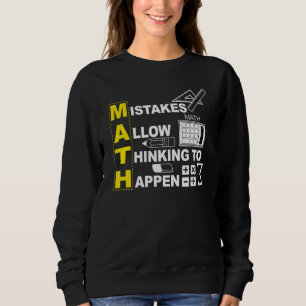 Sweatshirt Les Erreurs Mathématiques De L'Enseignant Permette