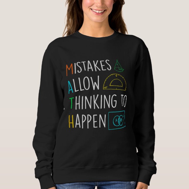 Sweatshirt Les Erreurs Permettent De Penser À Se Produire Des (Devant)
