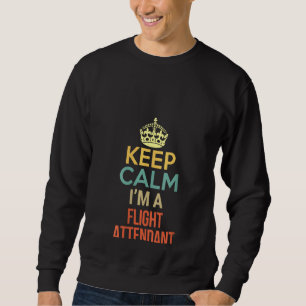 Sweatshirt Les femmes gardent le calme Je suis agent de bord