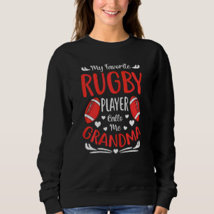 Sweatshirt Les Femmes Mon Joueur De Rugby Préféré M'Appelle G