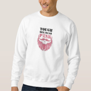 Sweatshirt Les hommes durs portent le rose Je Respire le canc