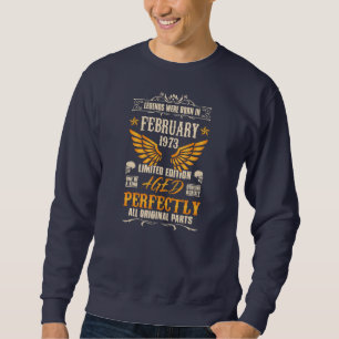 Sweatshirt Les légendes sont nées en février 1973 Rocker Bike