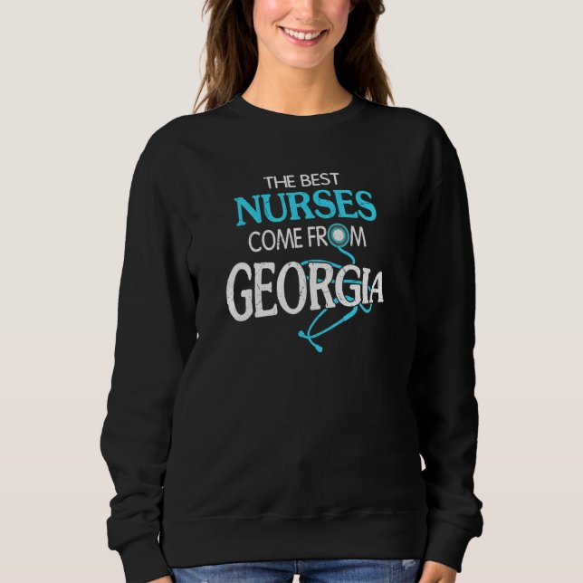 Sweatshirt Les Meilleures Infirmières Viennent de Géorgie (Devant)