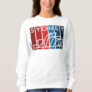 Sweatshirt Les tons rouge et bleu de l'opéra de Sydney