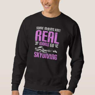 Sweatshirt Les vraies mamans femmes font du parachutisme