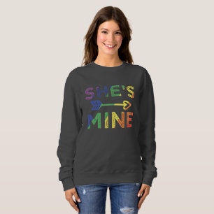 Sweatshirt Lesbian Couple She's Mine Matching LGBT Pride