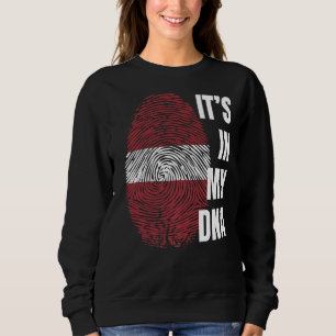 Sweatshirt Lettonie Drapeau Dna Empreinte Dna Lettonie