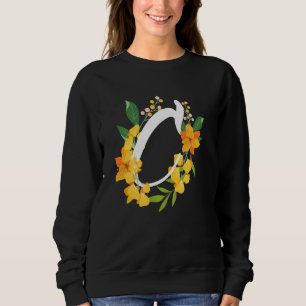 Sweatshirt Lettre C Majuscule Alphabet Fleurs Monogramme Init