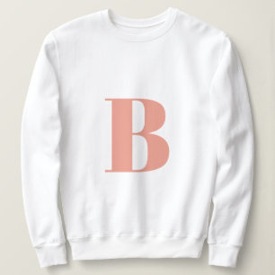 Sweatshirt Lettre initiale Monogramme Moderne Peach Design