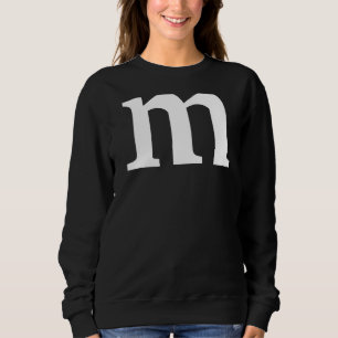 Sweatshirt Lettre M Alphabet Coque inférieur