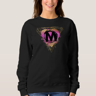 SWEATSHIRT LETTRE M MONOGRAPHIQUE INITIALE PERSONNALISÉE
