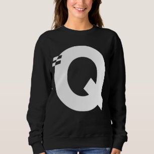 Sweatshirt Lettre Q Alphabet initial Monogramme