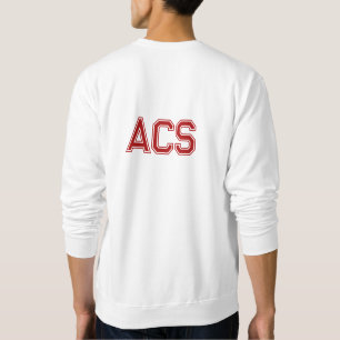 Sweatshirt Lettres d'Université Scolaire Rouge et Blanc