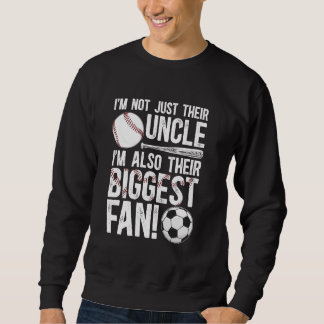 Sweatshirt Leur Plus Gros Fan Baseball Oncle De Ballon De Foo