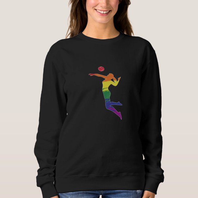 Sweatshirt LGBT du volley-ball (Devant)