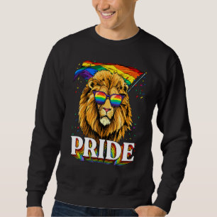 Sweatshirt Lgbt Gay pride Lion Lgbtq Drapeau arc-en-ciel lune